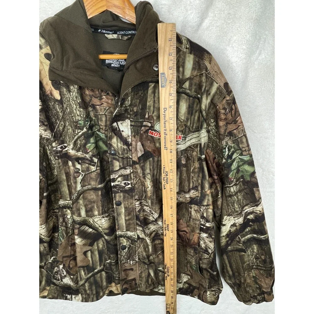 Mossy Oak Break-Up Infinity Camo Jacket Mens XL W/Hood Full Zip Hunting - Picture 8 of 15